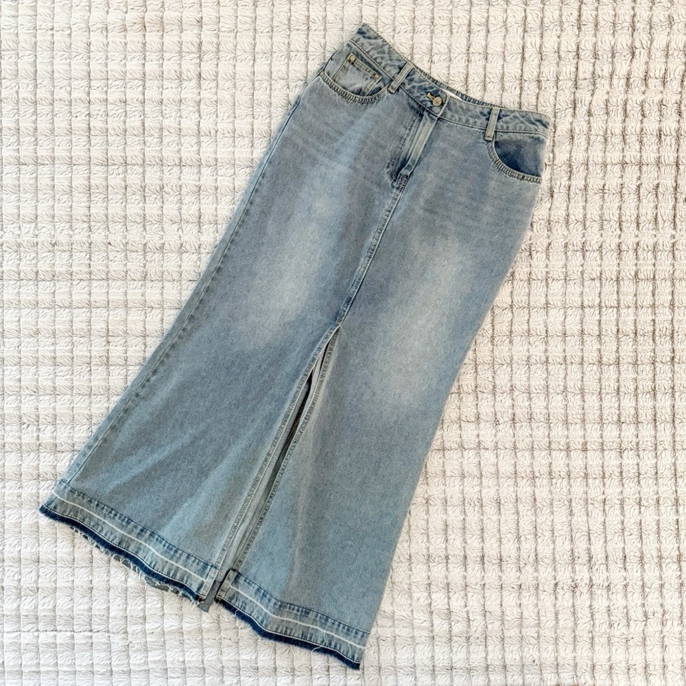 LoveshackFancy Risia Skirt in Montauk Blue - Picture 3 of 5